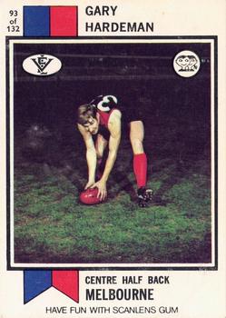 1974 Scanlens VFL #93 Gary Hardeman Front